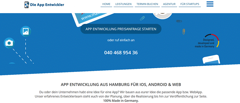 "Die App Entwickler-Homepage" />